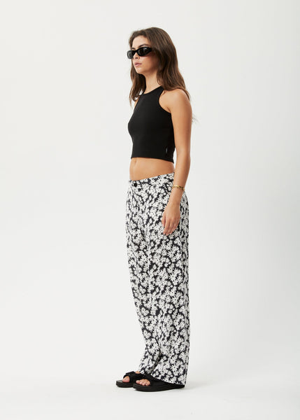 AFENDS Womens Swan Sienna - Wide Leg Pant - Lime Green