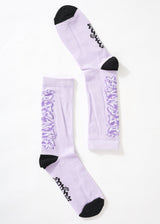 Afends Unisex Tracks - Recycled Crew Socks - Tulip - Afends unisex tracks   recycled crew socks   tulip   streetwear   sustainable fashion