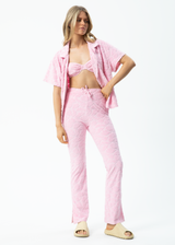 Afends Womens Rhye - Recycled Terry Pants - Powder Pink - Afends womens rhye   recycled terry pants   powder pink   streetwear   sustainable fashion