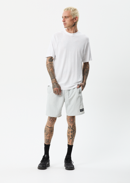 Afends Mens Baywatch Vortex Recycled Elastic Waist Shorts