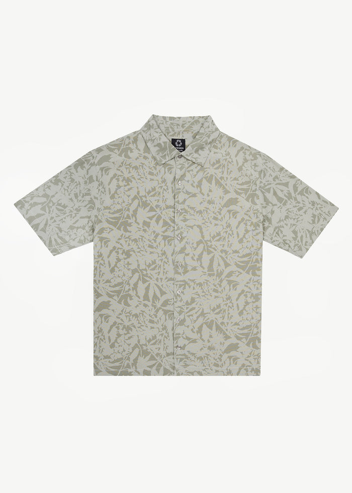 Afends Mens Bouquet - Short Sleeve Shirt - Olive Floral - Streetwear - Sustainable Fashion