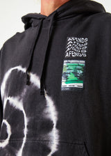 AFENDS Mens Echo - Hemp Hoodie - Black - Afends mens echo   hemp hoodie   black   streetwear   sustainable fashion