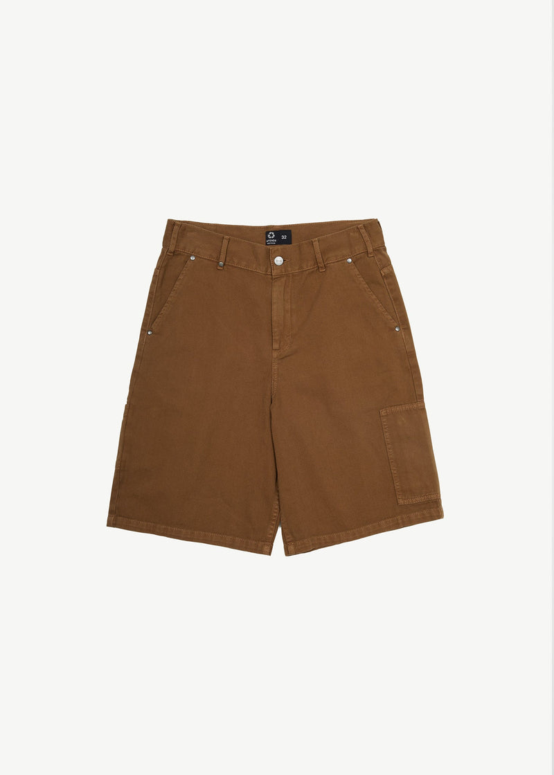 Afends Mens Harper - Recycled Carpenter Shorts - Toffee