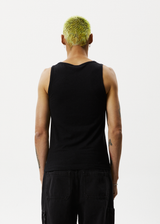 AFENDS Mens Laidback - Hemp Singlet - Black - Afends mens laidback   hemp singlet   black   streetwear   sustainable fashion