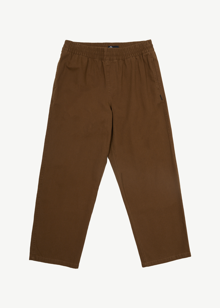 Afends Mens Ninety Eights - Recycled Elastic Waist Pants - Toffee - Streetwear - Sustainable Fashion