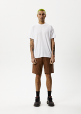 Afends Mens Ninety Twos - Recycled Fixed Waist Shorts - Toffee - Afends mens ninety twos   recycled fixed waist shorts   toffee   streetwear   sustainable fashion