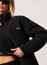 Afends Unisex Pala - Unisex Recycled Puffer Jacket - Black - Afends unisex pala   unisex recycled puffer jacket   black   streetwear   sustainable fashion
