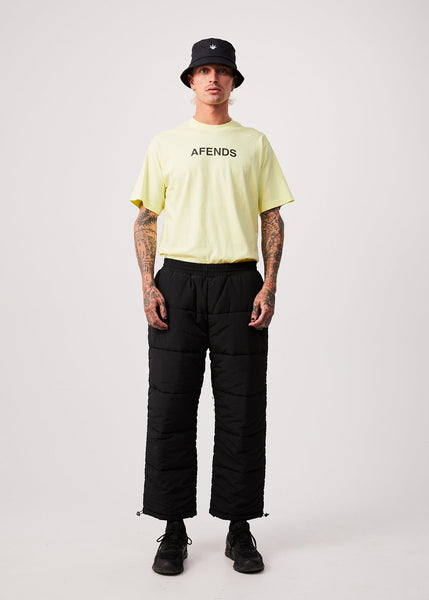 Pala - Unisex Recycled Puffer Pants - Black - Afends US.