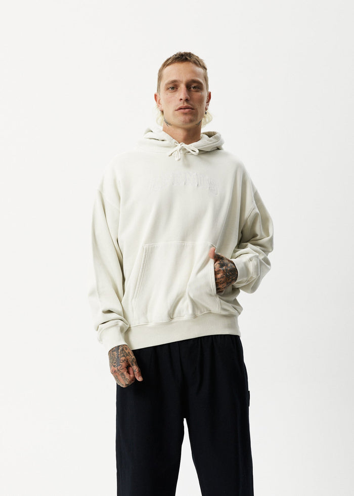 Afends Unlimited - Logo Hoodie - Worn White - Streetwear - Sustainable Fashion