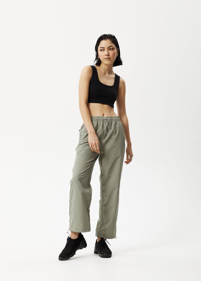 Afends Womens Octave - Spray Pants - Olive - Streetwear - Sustainable Fashion