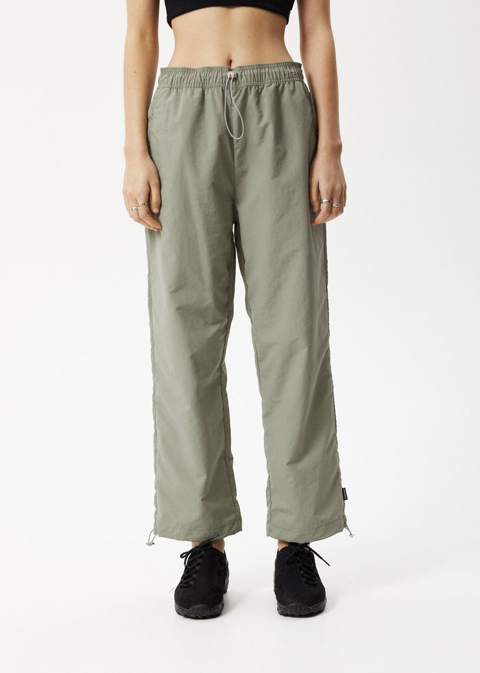 AFENDS Womens Octave - Spray Pants - Olive - Streetwear - Sustainable Fashion