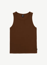 AFENDS Mens Paramount - Recycled Ribbed Singlet - Toffee - Afends mens paramount   recycled ribbed singlet   toffee   streetwear   sustainable fashion