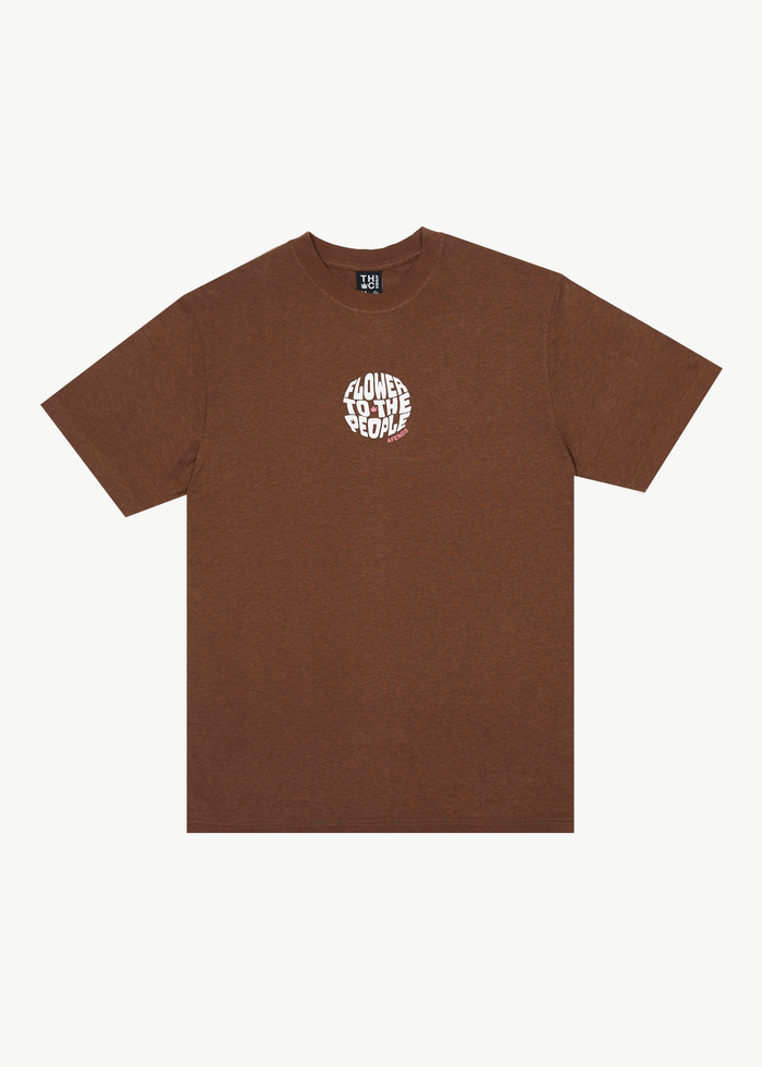 Afends Mens Circular - Graphic Retro  T-Shirt - Toffee - Streetwear - Sustainable Fashion