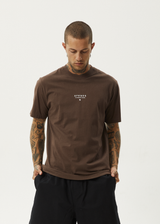 AFENDS Mens Space - Retro Fit Tee - Coffee - Afends mens space   retro fit tee   coffee   streetwear   sustainable fashion
