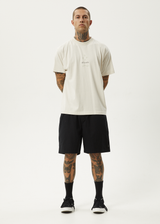 AFENDS Mens Star - Boxy Fit Tee - Moonbeam - Afends mens star   boxy fit tee   moonbeam   streetwear   sustainable fashion