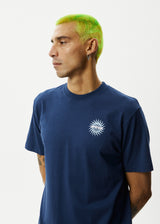 Afends Mens Solar Flare - Retro Fit Tee - Navy - Afends mens solar flare   retro fit tee   navy   streetwear   sustainable fashion