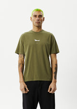 Afends Mens Relaxed - Retro Fit Tee - Military - Afends mens relaxed   retro fit tee   military   streetwear   sustainable fashion
