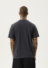 Afends Mens Message - Retro Fit Tee - Charcoal - Afends mens message   retro fit tee   charcoal   streetwear   sustainable fashion