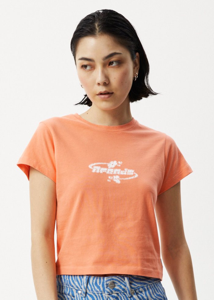 Afends Womens Surf - Baby T-Shirt - Peach - Streetwear - Sustainable Fashion
