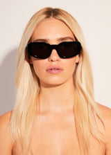 AFENDS Unisex Super Haze - Sunglasses - Gloss Black - Afends unisex super haze   sunglasses   gloss black   streetwear   sustainable fashion