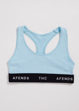 Afends Womens Romy - Hemp Sports Crop - Sky Blue - Afends womens romy   hemp sports crop   sky blue   streetwear   sustainable fashion