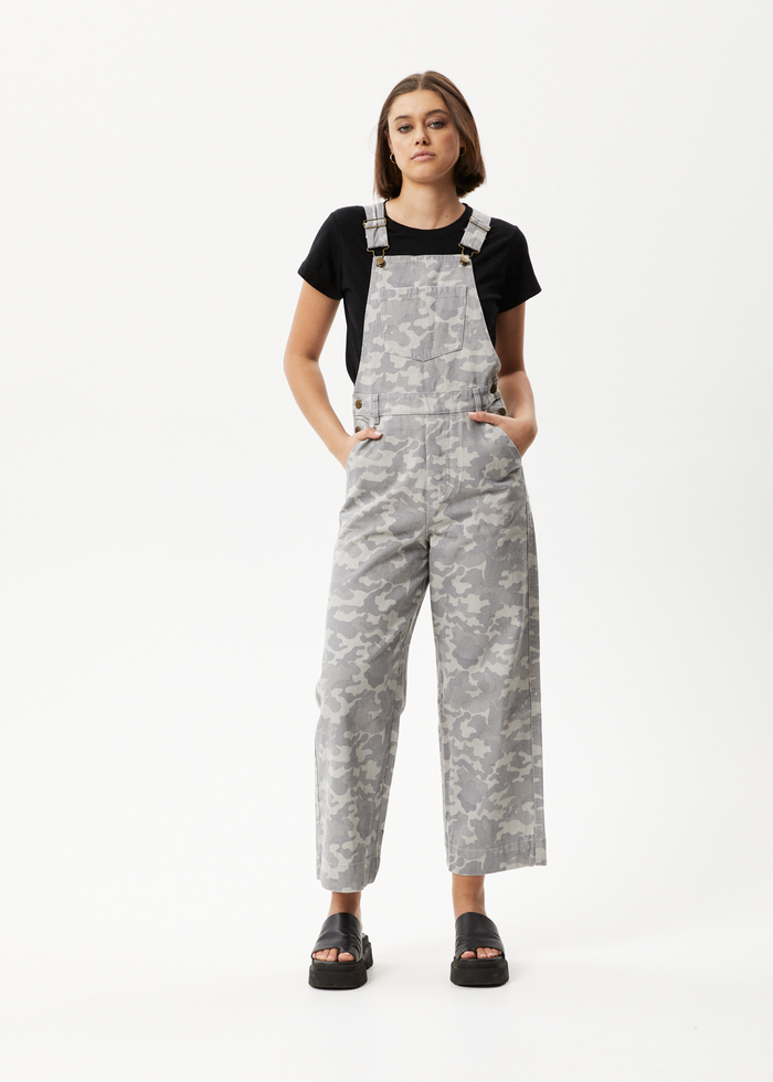 Afends Womens Cadet Lucie - Organic Denim Overalls - Camo - Streetwear - Sustainable Fashion