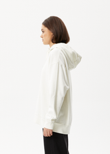 AFENDS Womens Dua - Recycled Hoodie - Off White - Afends womens dua   recycled hoodie   off white   streetwear   sustainable fashion