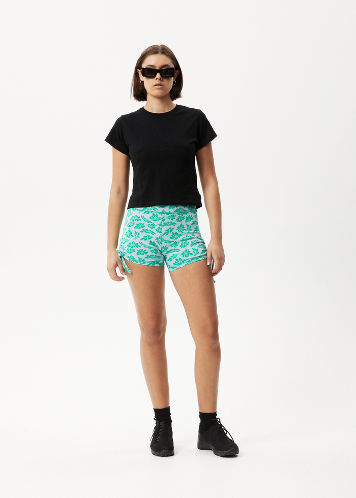 Afends Womens See You - Recycled Booty Shorts - Powder Blue - Streetwear - Sustainable Fashion