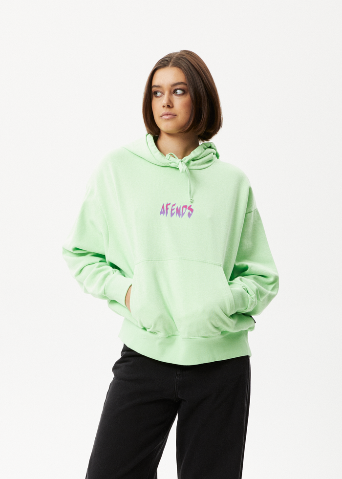 Afends Womens Electric - Hemp Hoodie - Lime Green - Streetwear - Sustainable Fashion