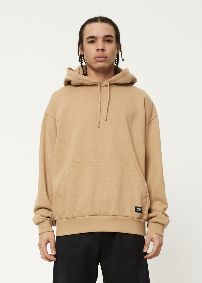 Afends Mens All Day - Hemp Hoodie - Tan - Streetwear - Sustainable Fashion