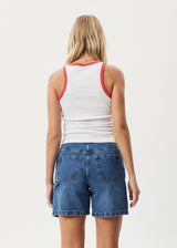 AFENDS Womens Technology -  Rib Singlet - White - Afends womens technology    rib singlet   white   streetwear   sustainable fashion