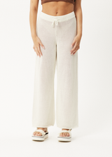 Afends Womens Ryder -  Knit Pants - White - Afends womens ryder    knit pants   white   streetwear   sustainable fashion
