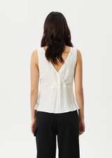 AFENDS Womens Focus - Sleeveless Top - White - Afends womens focus   sleeveless top   white   streetwear   sustainable fashion