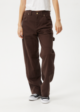 AFENDS Womens Moss - Carpenter Pant - Coffee - Afends womens moss   carpenter pant   coffee   streetwear   sustainable fashion