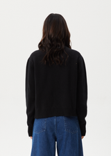 Afends Womens Gravity - Knit Crew Neck - Black - Afends womens gravity   knit crew neck   black   streetwear   sustainable fashion