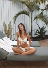 AFENDS Womens Darcy - Check Bikini Top - Lemongrass Check - Afends womens darcy   check bikini top   lemongrass check 