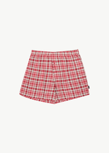 AFENDS Mens Check Out - Boxer Short - Red Check - Afends mens check out   boxer short   red check