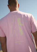 AFENDS Mens Altered - Heavyweight Boxy Tee - Vintage Pink - Afends mens altered   heavyweight boxy tee   vintage pink