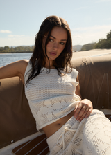 AFENDS Womens Saint - Knit Top - White - Afends womens saint   knit top   white 