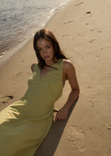 AFENDS Womens Amaya - Maxi Dress - Lemongrass - Afends womens amaya   maxi dress   lemongrass 
