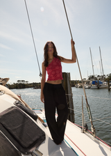 AFENDS Womens Valerie - One Shoulder Top - Tomato - Afends womens valerie   one shoulder top   tomato 