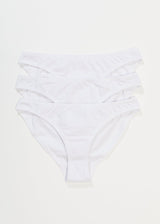 AFENDS Womens Lolly - Bikini Briefs 3 Pack - White - Afends womens lolly   bikini briefs 3 pack   white 