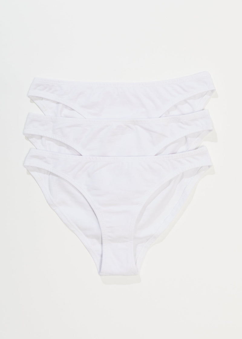 AFENDS Womens Lolly - Bikini Briefs 3 Pack - White
