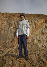 AFENDS Mens Overdie Glider - Overdyed Pleated Pant - Deep Sea - Afends mens overdie glider   overdyed pleated pant   deep sea