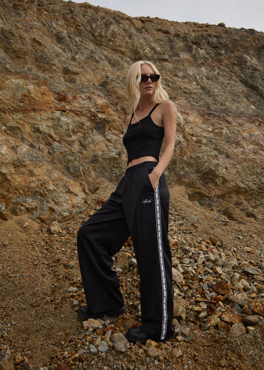 AFENDS Womens Taylor - Rib Singlet - Black