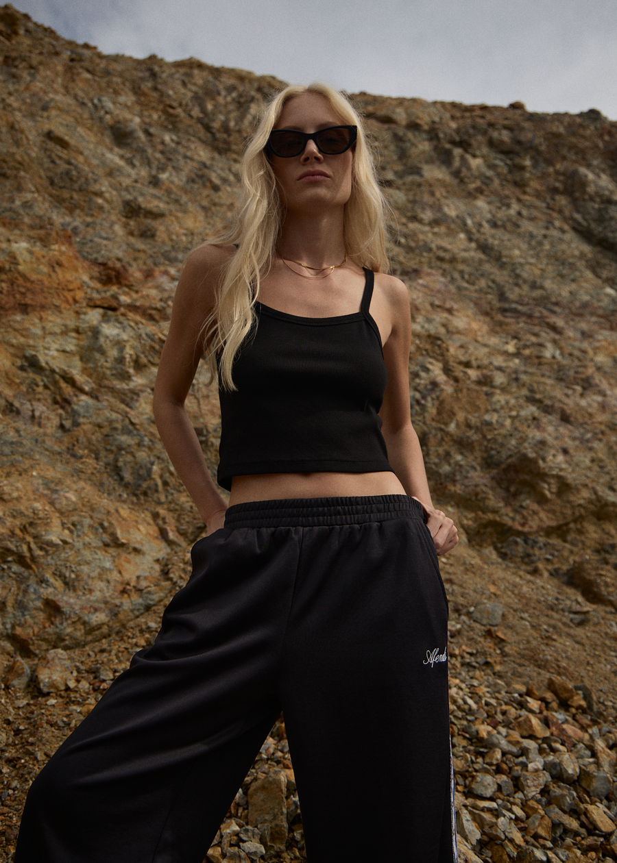 AFENDS Womens Taylor - Rib Singlet - Black