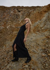 AFENDS Womens Andy - Halter Maxi Dress - Black - Afends womens andy   halter maxi dress   black