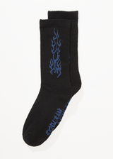 AFENDS Mens Scorched - Socks One Pack - Black - Afends mens scorched   socks one pack   black 