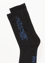AFENDS Mens Scorched - Socks One Pack - Black - Afends mens scorched   socks one pack   black 
