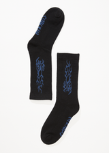 AFENDS Mens Scorched - Socks One Pack - Black - Afends mens scorched   socks one pack   black 